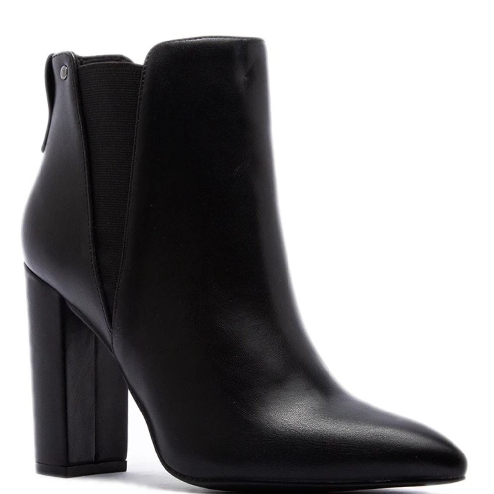 Black Block Heel Booties